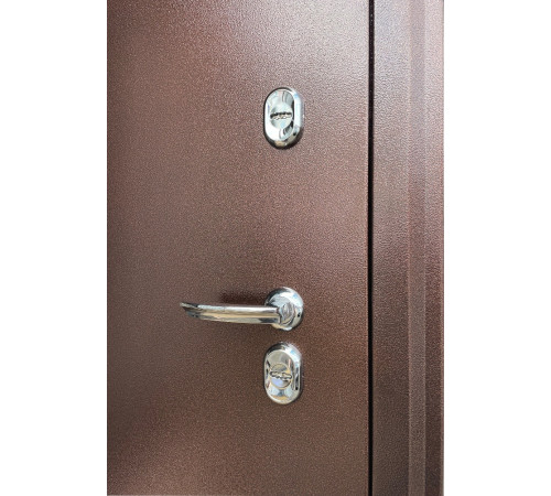Дверь стальная Shelter ТЕРМО-3 (ДЛЯ УЛИЦЫ) Медный антик / Дуб тёмный (Винорит)
