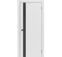 Межкомнатные дверь Luxor ДП-46 (White Silk)Зеркало графит, white silk