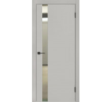 Межкомнатные дверь Luxor ДП-46 (Gray Silk)Зеркало графит, gray silk